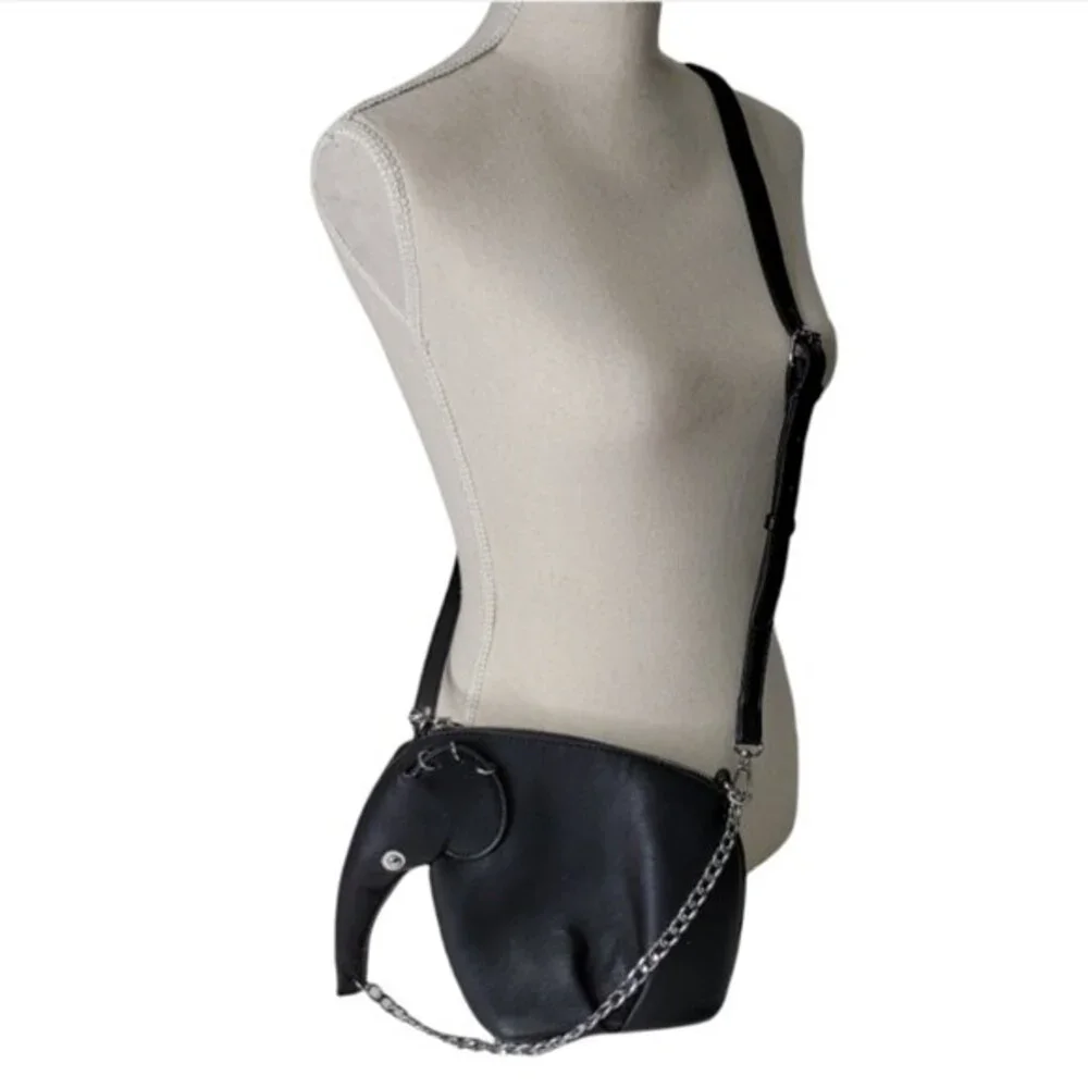 Black elephant crossbody clutch purse Small * - Picture 3 of 16